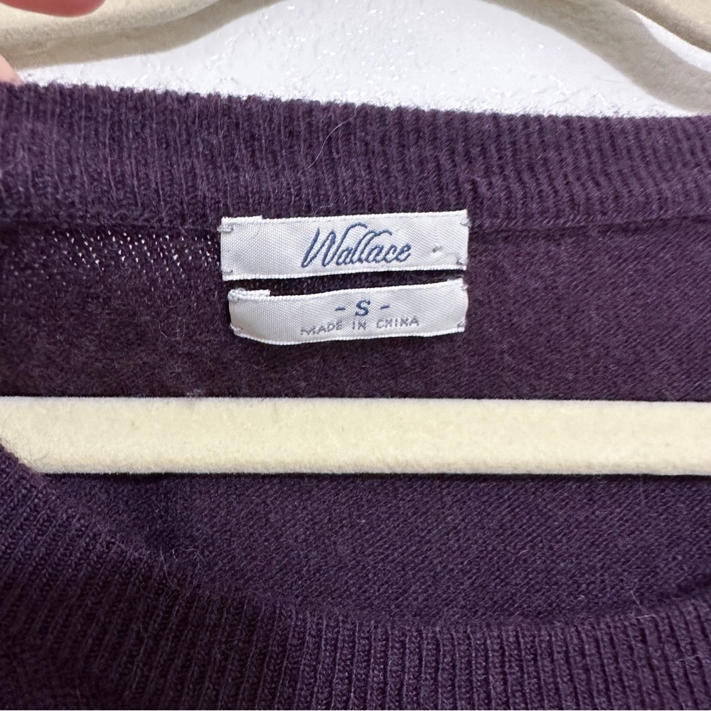 Wallace Short Sleeve Wool Cashmere Blend Sweater Size S - Picture 3 of 5